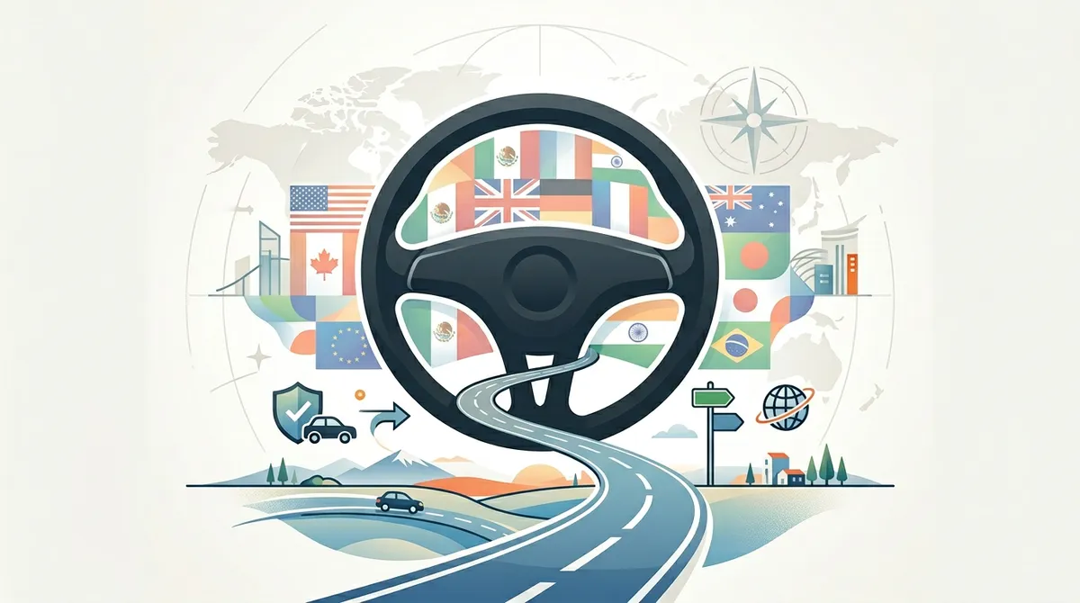 Ilustracja o dokumentach kierowcy międzynarodowego